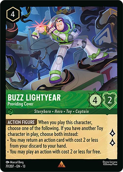 Buzz Lightyear - Providing Cover 77/204 card from Attack of the Vine!