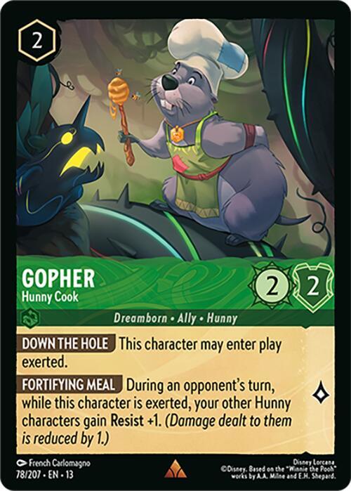 Gopher - Hunny Cook 78/204 card from Attack of the Vine!