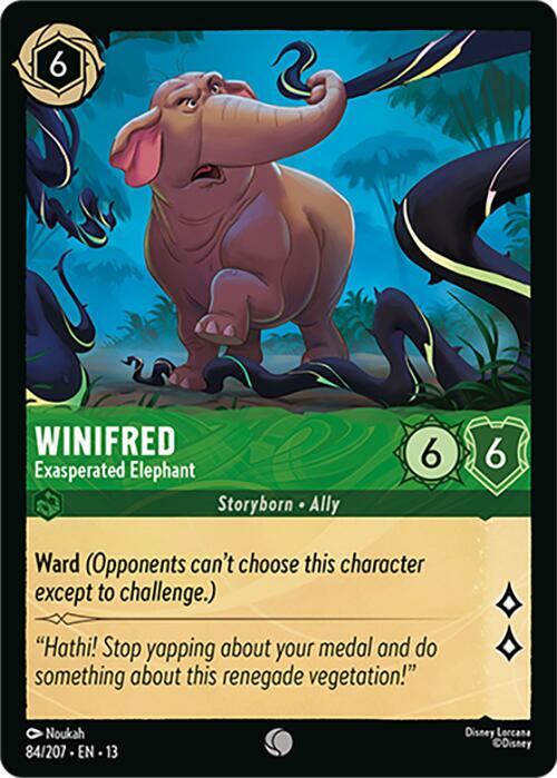 Winifred - Exasperated Elephant 84/204 card from Attack of the Vine!