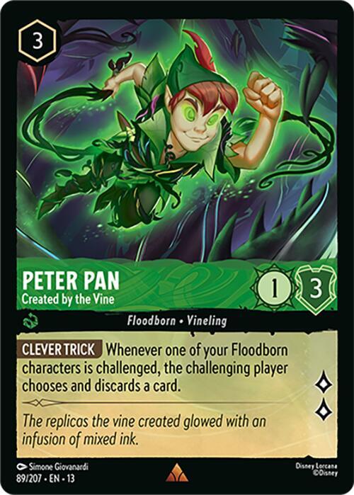 Peter Pan - Created by the Vine 89/204 card from Attack of the Vine!