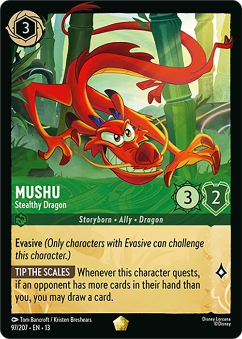Mushu - Stealthy Dragon 97/204 card from Attack of the Vine!