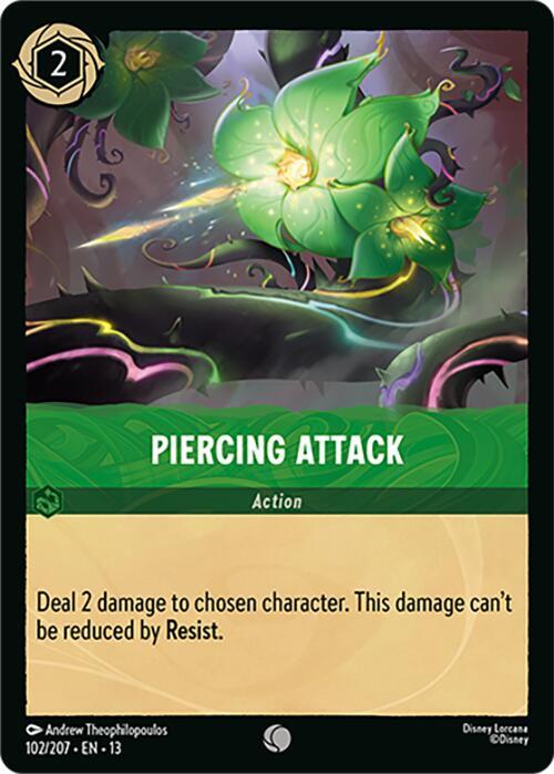 Piercing Attack 102/204 card from Attack of the Vine!