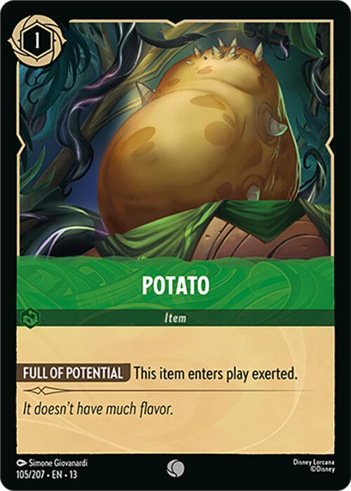 Potato 105/204 card from Attack of the Vine!