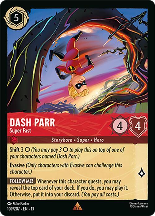 Dash Parr - Super Fast 109/204 card from Attack of the Vine!