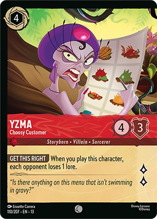 Yzma - Choosy Customer (Foil) 110/204 card from Attack of the Vine!