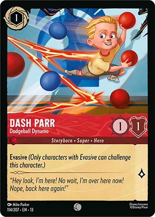 Dash Parr - Dodgeball Dynamo 114/204 card from Attack of the Vine!