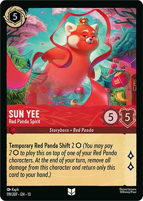 Sun Yee - Red Panda Spirit 119/204 card from Attack of the Vine!