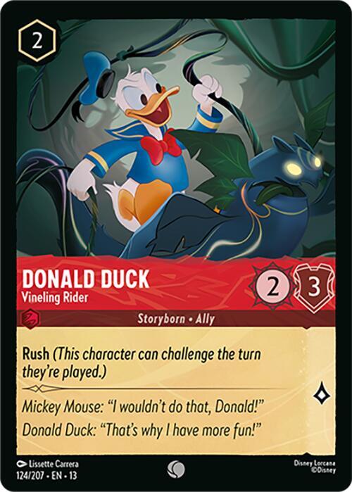 Donald Duck - Vineling Rider 124/204 card from Attack of the Vine!