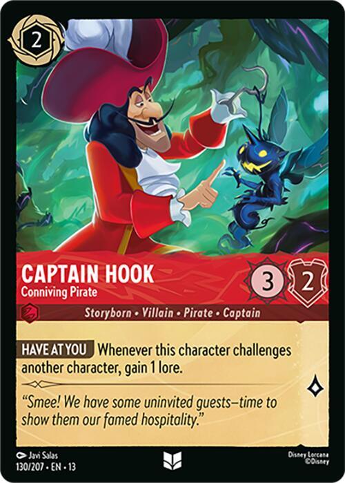 Captain Hook - Conniving Pirate 130/204 card from Attack of the Vine!