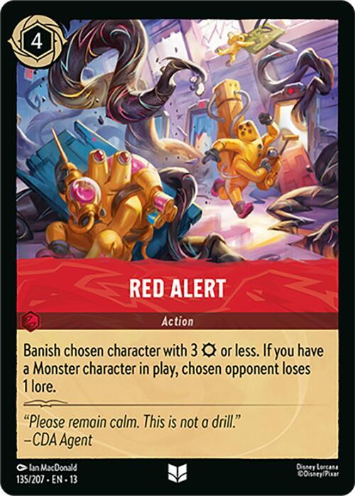 Red Alert 135/204 card from Attack of the Vine!