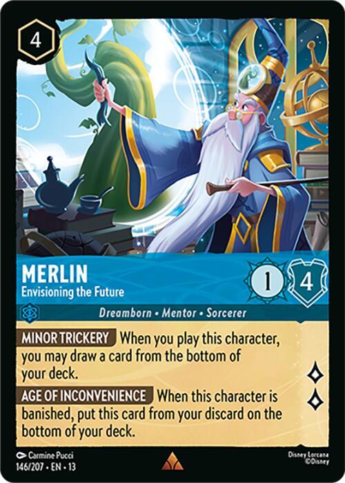 Merlin - Envisioning the Future 146/204 card from Attack of the Vine!
