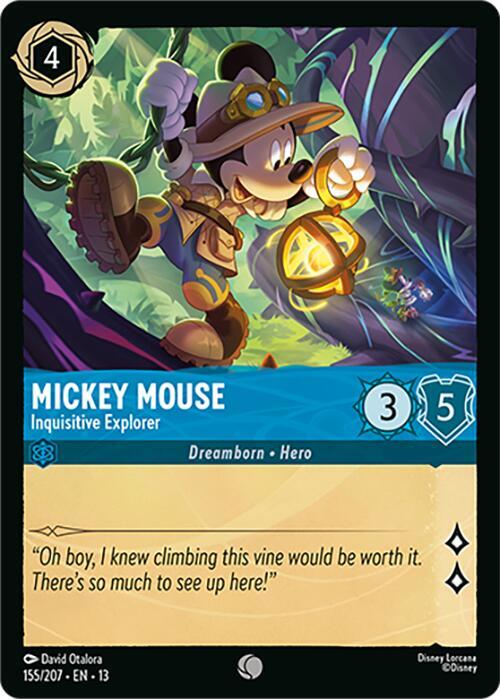 Mickey Mouse - Inquisitive Explorer 155/204 card from Attack of the Vine!