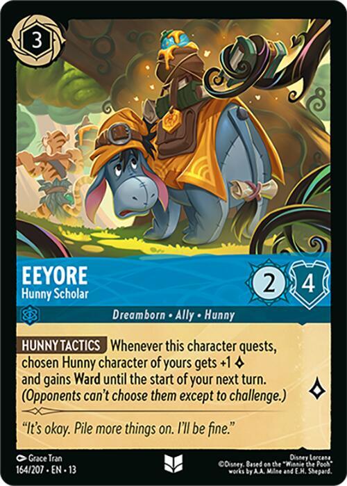 Eeyore - Hunny Scholar 164/204 card from Attack of the Vine!