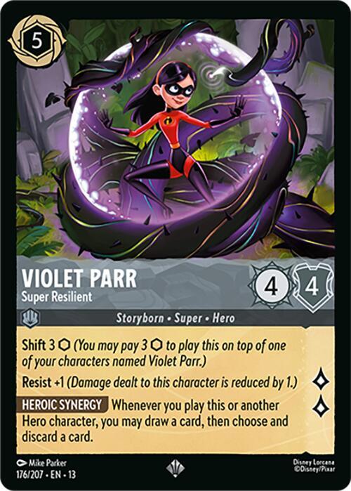 Violet Parr - Super Resilient 176/204 card from Attack of the Vine!