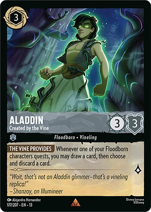 Aladdin - Created by the Vine 177/204 card from Attack of the Vine!