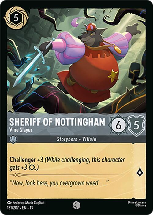 Sheriff of Nottingham - Vine Slayer 181/204 card from Attack of the Vine!