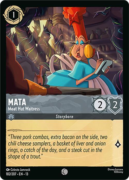 Mata - Meat Hut Waitress 182/204 card from Attack of the Vine!