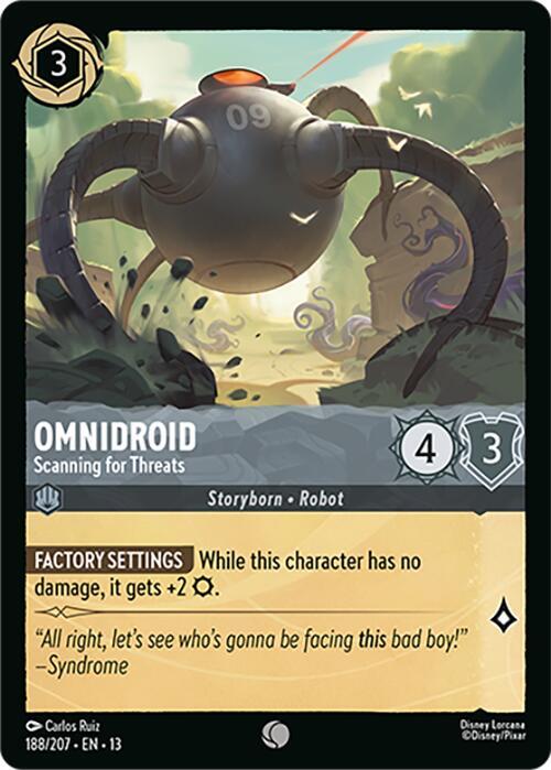 Omnidroid - Scanning for Threats 188/204 card from Attack of the Vine!