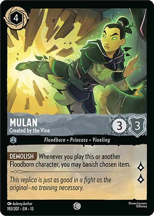 Mulan - Created by the Vine 192/204 card from Attack of the Vine!