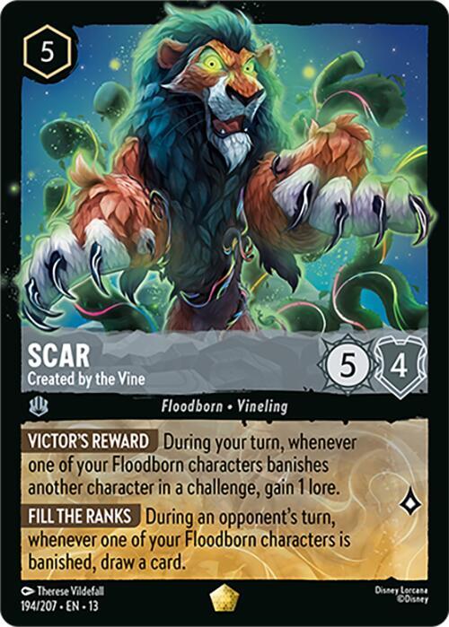 Scar - Created by the Vine 194/204 card from Attack of the Vine!