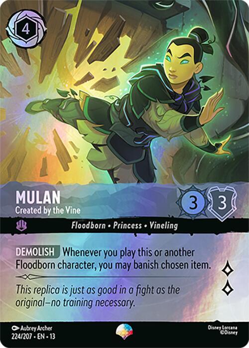 Mulan - Created by the Vine (Epic) 224/204 card from Attack of the Vine!