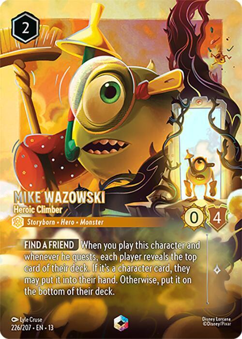 Mike Wazowski - Heroic Climber (Enchanted) 226/204 card from Attack of the Vine!