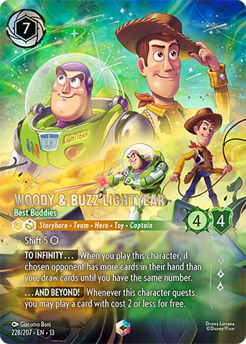 Woody & Buzz Lightyear - Best Buddies (Enchanted) 228/204 card from Attack of the Vine!