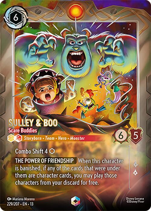 Sulley & Boo - Scare Buddies (Enchanted) 229/204 card from Attack of the Vine!