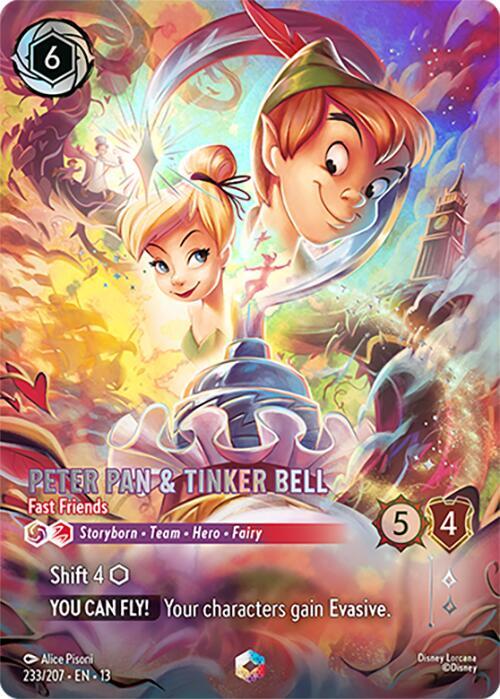 Peter Pan & Tinker Bell - Fast Friends (Enchanted) 233/204 card from Attack of the Vine!