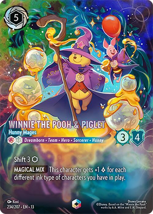 Winnie the Pooh & Piglet - Hunny Mages (Enchanted) 234/204 card from Attack of the Vine!