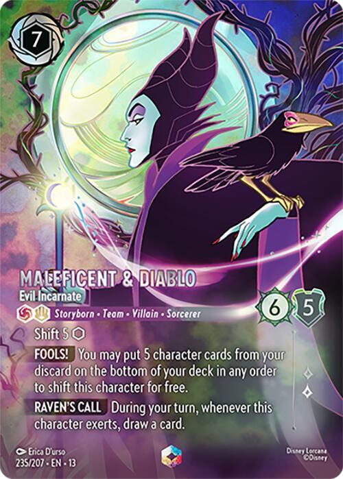 Maleficent & Diablo - Evil Incarnate (Enchanted) 235/204 card from Attack of the Vine!