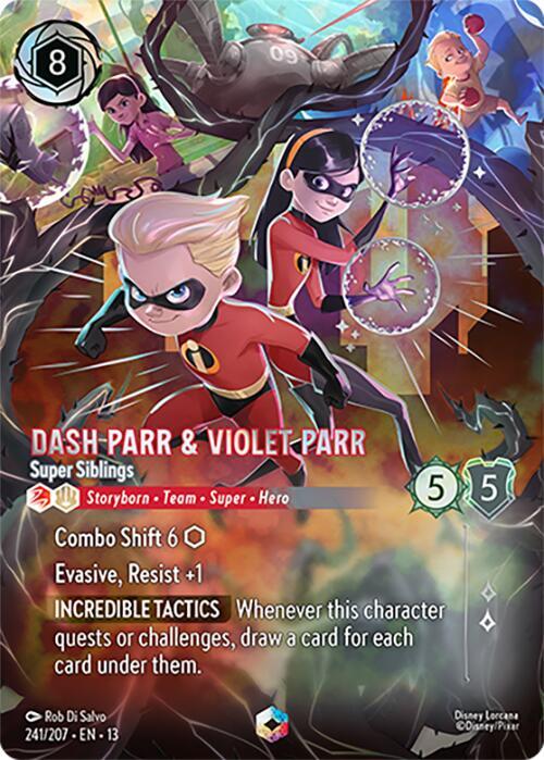 Dash Parr & Violet Parr - Super Siblings (Enchanted) 241/204 card from Attack of the Vine!