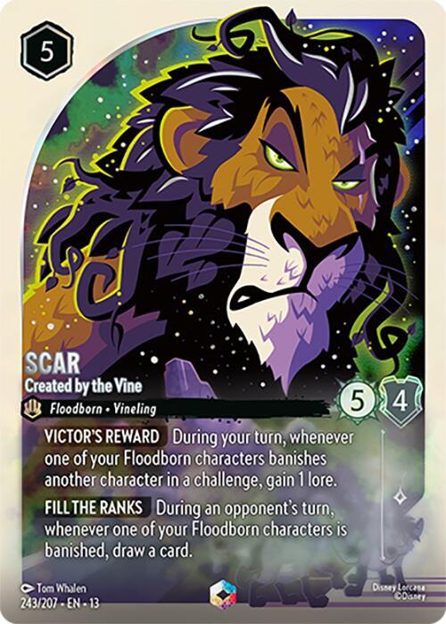 Scar - Created by the Vine (Enchanted) 243/204 card from Attack of the Vine!
