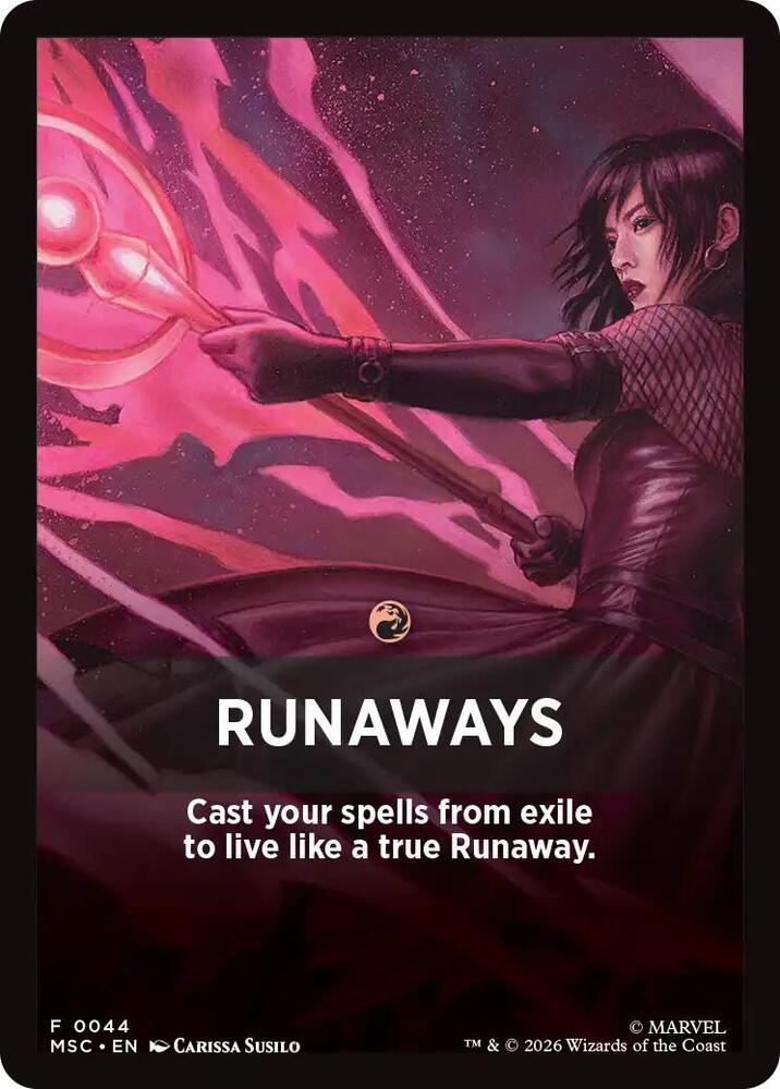 Runaways Theme Card 44 card from Commander: Marvel Super Heroes