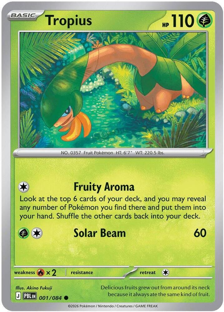 Tropius 001/084 card from ME05: Pitch Black