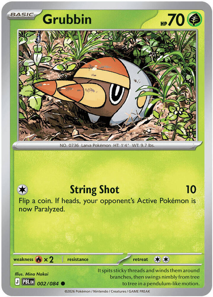 Grubbin 002/084 card from ME05: Pitch Black