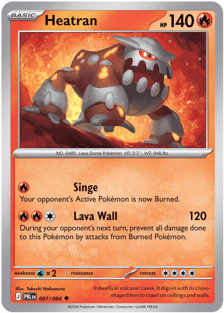 Heatran 007/084 card from ME05: Pitch Black