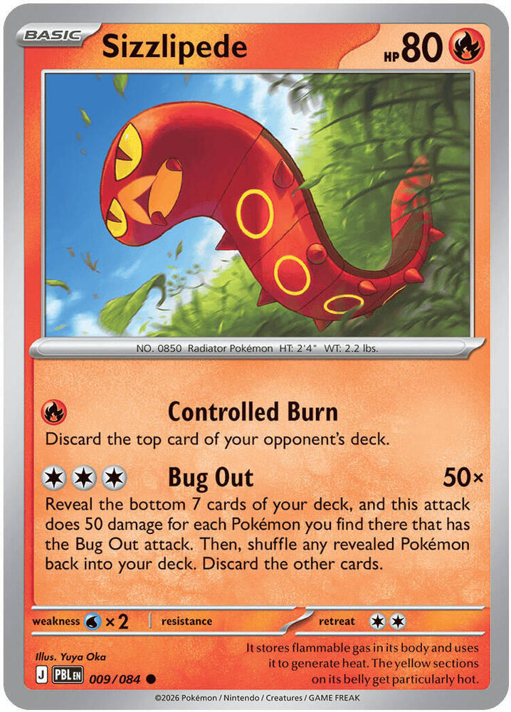 Sizzlipede 009/084 card from ME05: Pitch Black