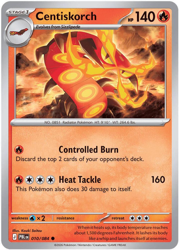 Centiskorch 010/084 card from ME05: Pitch Black