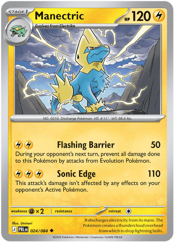 Manectric 024/084 card from ME05: Pitch Black