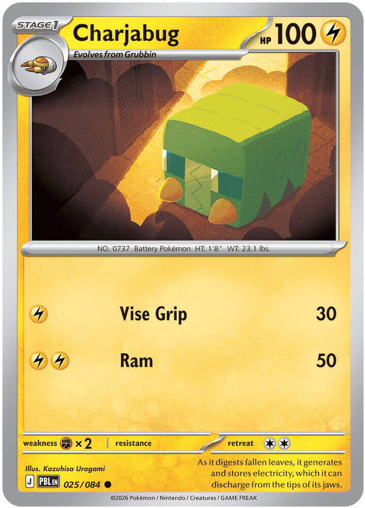 Charjabug 025/084 card from ME05: Pitch Black