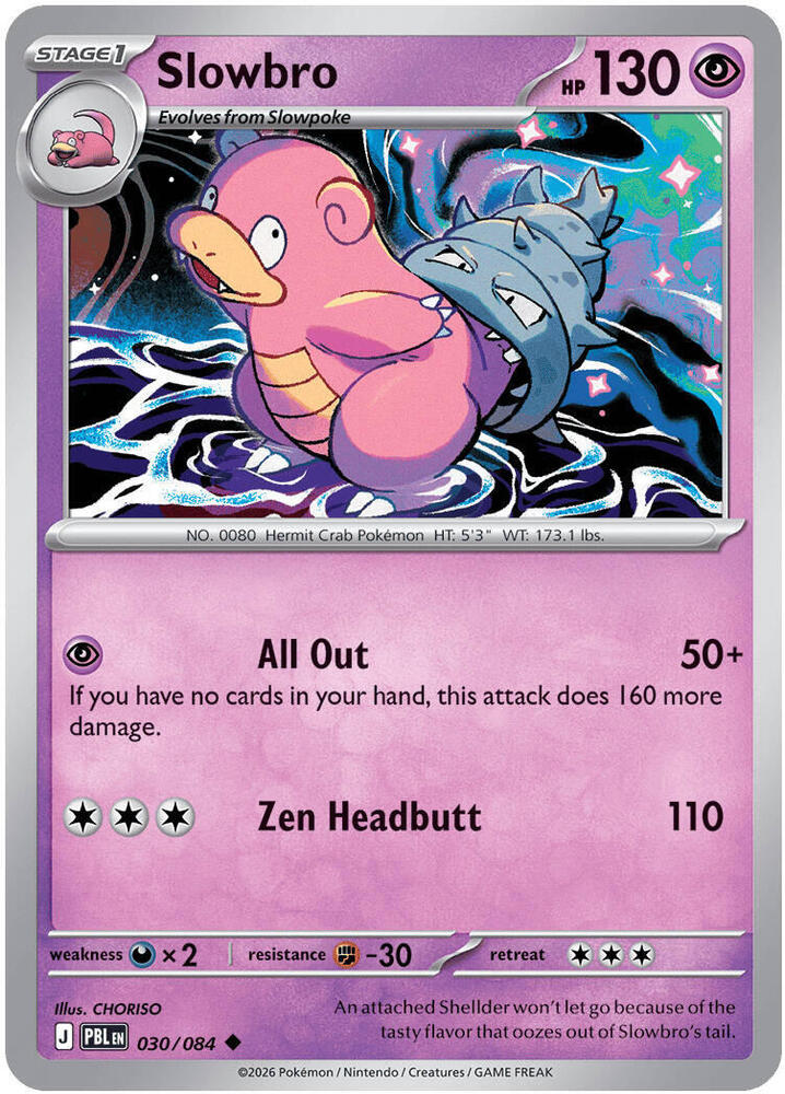 Slowbro 030/084 card from ME05: Pitch Black