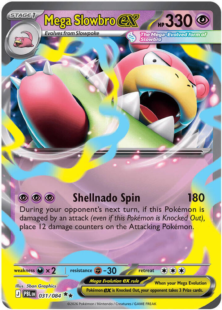 Mega Slowbro ex 031/084 card from ME05: Pitch Black