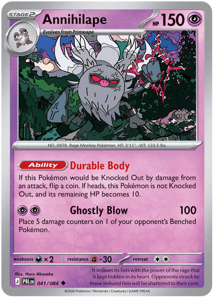 Annihilape 041/084 card from ME05: Pitch Black