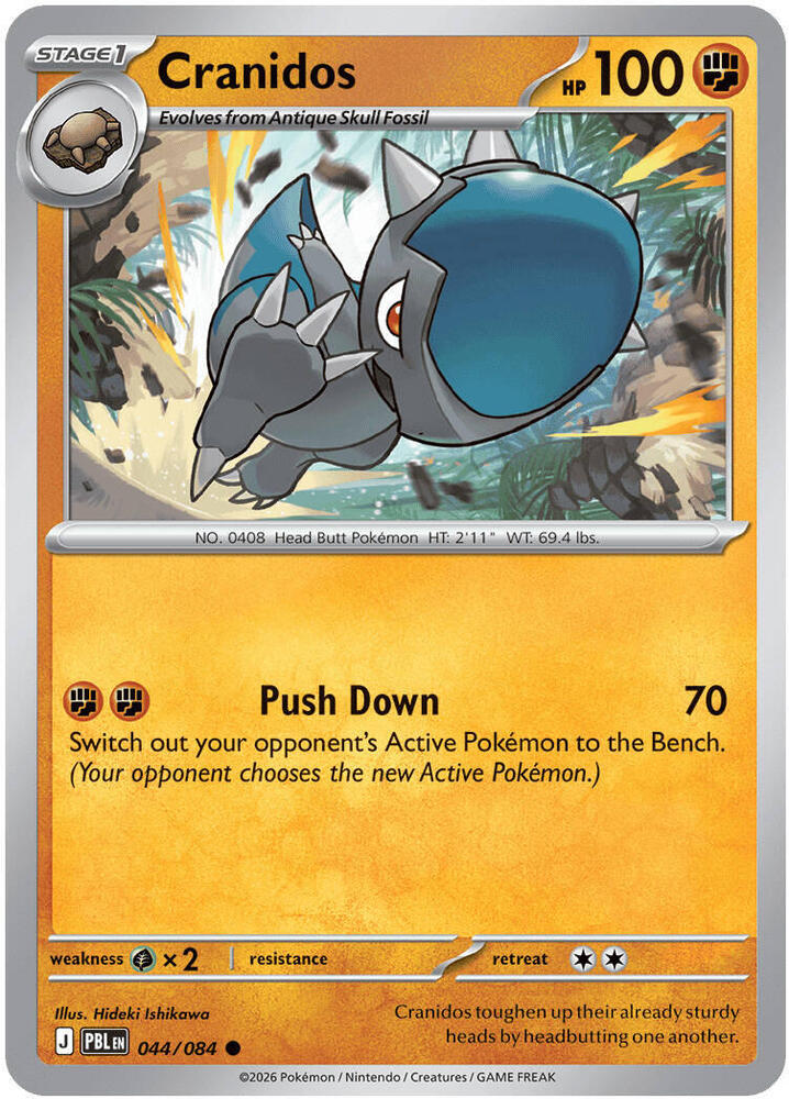 Cranidos 044/084 card from ME05: Pitch Black