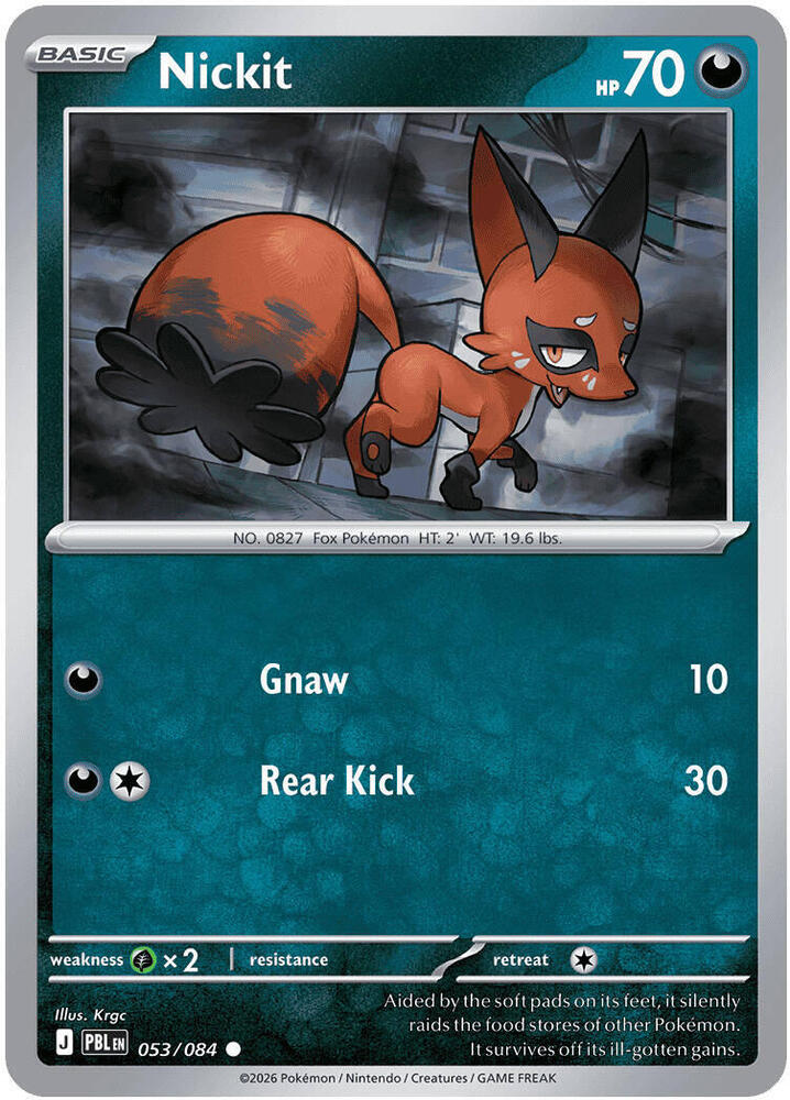 Nickit 053/084 card from ME05: Pitch Black