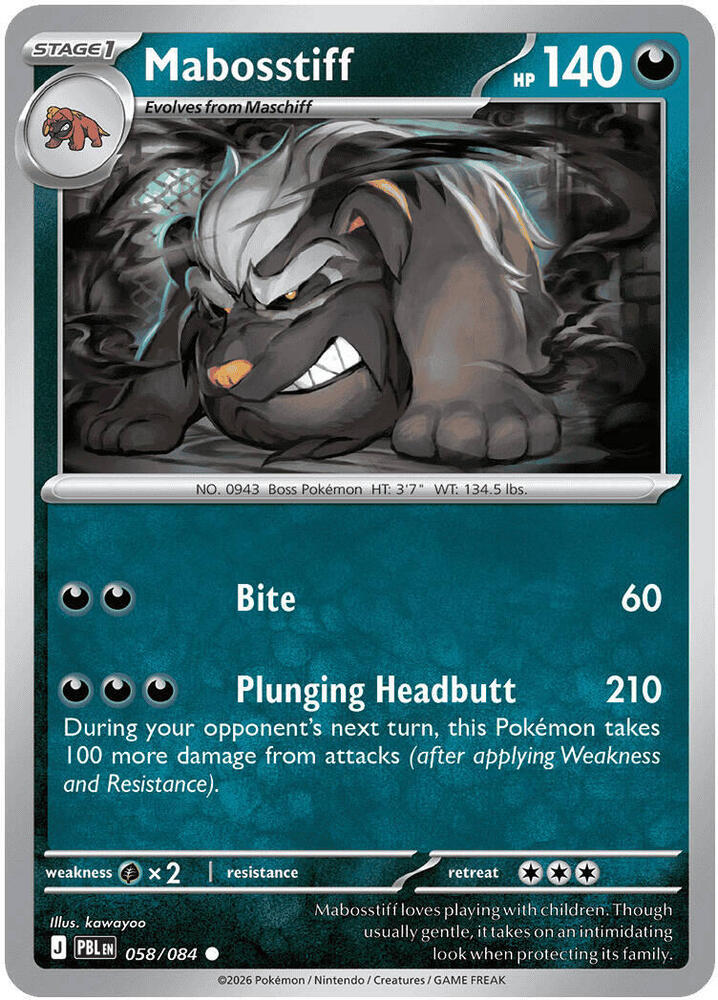 Mabosstiff 058/084 card from ME05: Pitch Black