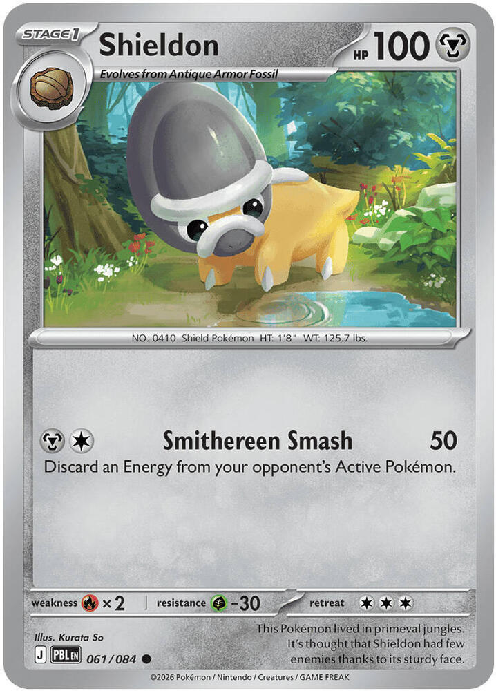 Shieldon 061/084 card from ME05: Pitch Black