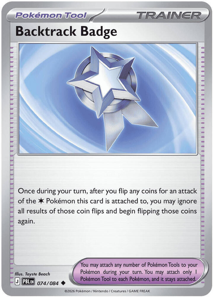 Backtrack Badge 074/084 card from ME05: Pitch Black