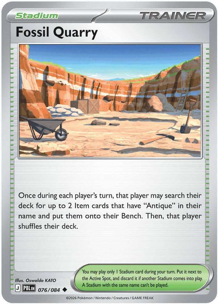 Fossil Quarry 076/084 card from ME05: Pitch Black